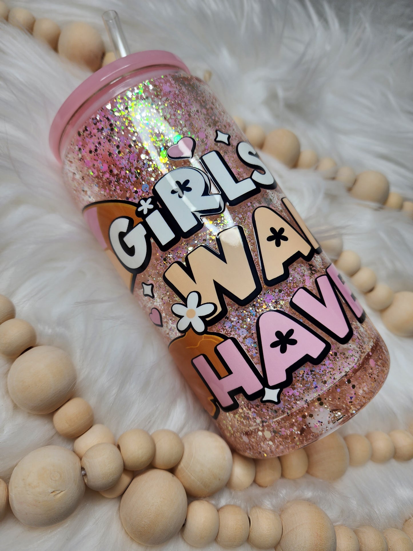 Girls just wanna have pan 16oz glass can